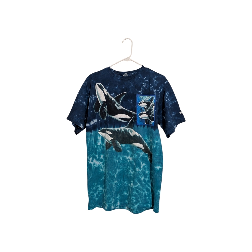 Vintage Sea World Tie-dye Orcas T Shirt M